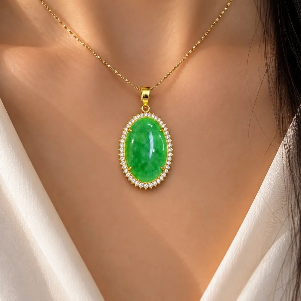 Mặt ngọc thạch tròn - Ảnh 2